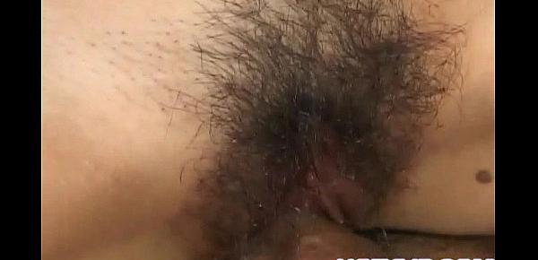  Reina Yoshii on heels gets shlong in mouth and in hairy hot box